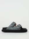Isabel Marant Blue Lennyo Buckle Sandals In Green