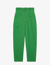 Ted Baker Womens Mid-green Gracieh High-rise Stretch-woven Trousers