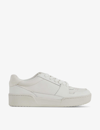 REISS REISS WOMEN'S WHITE FRANKIE PERFORATED LEATHER LOW-TOP TRAINERS