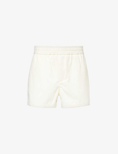 Bottega Veneta Mens Dove Elasticated-waist Slip-pocket Cotton-twill Shorts
