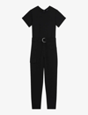 Ted Baker Womens Black Graciej High-rise Short-sleeve Stretch-woven Jumpsuit