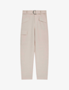 Ted Baker Womens Nude Gracieh High-rise Stretch-woven Trousers In Pale Pink