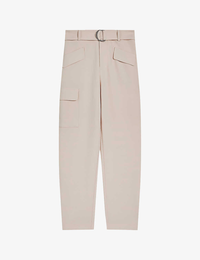 Ted Baker Womens Nude Gracieh High-rise Stretch-woven Trousers In Pale Pink