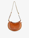Isabel Marant Womens Cognac Oskan Moon Mini Leather Cross-body Bag