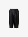 Issey Miyake Pleats Please  Womens Black Bounce Pleated Wide-leg Mid-rise Knitted Trousers