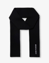 ACNE STUDIOS LOGO-EMBROIDERED KNITTED WOOL-BLEND SCARF