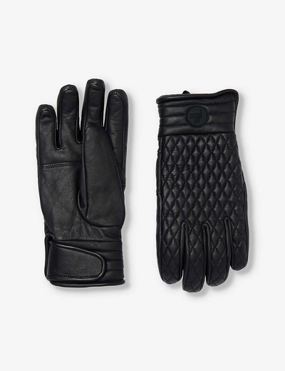 Fusalp Womens Noir Athena Leather Gloves In Black