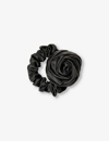 Emi Jay Womens Noir Rosette Satin Hair Tie