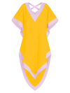 Valimare Aria Caftan Coverup In Yellow/pink