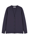 Jil Sander Women's Boiled Wool Cardigan In Navy