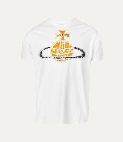 Vivienne Westwood Time Machine Printed Cotton T-shirt In White