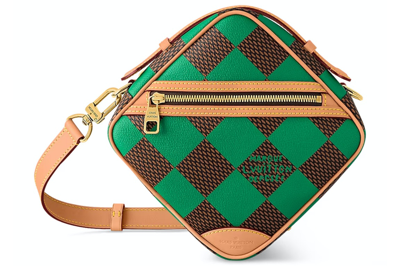 Pre-owned Louis Vuitton Chess Messenger Bag Damier Pop Green