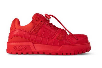 Pre-owned Louis Vuitton Lv Trainer Maxi Sneaker Red