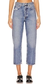 Agolde 90's Crop Jeans In Hooked In Blue