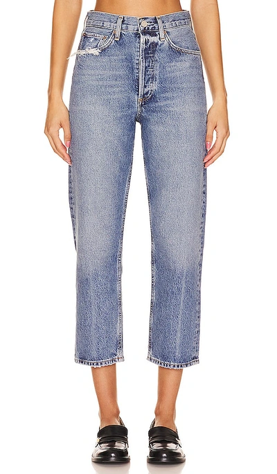 Agolde 90's Crop Jeans In Hooked In Multi