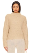ENZA COSTA CROPPED MOCK NECK SWEATER