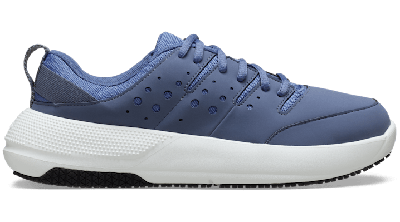 Crocs Pfd On The Clock Work Sneaker In Storm/bijou Blue