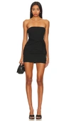 Superdown Andria Strapless Mini Dress In Black