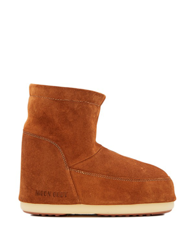 Moon Boot Suede Ankle Boots In Orange