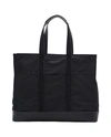 Alexander Mcqueen Black Fabric Shopping Bag In Black