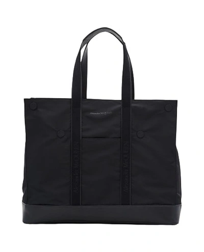 Alexander Mcqueen Manta Shopping Bag In Black