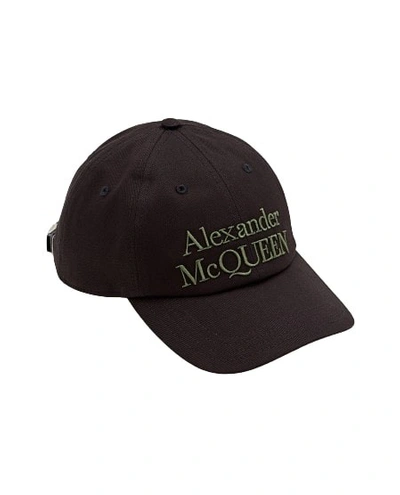 Alexander Mcqueen Black Visor Hat