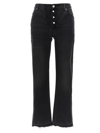 Isabel Marant Black Straight Leg Jeans In Black
