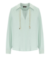 Elisabetta Franchi Acqua Blouse In Green