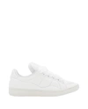 LANVIN WHITE CURB XL LEATHER SNEAKERS