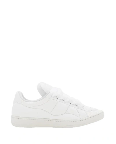 Lanvin White Curb Xl Leather Sneakers
