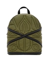 Alexander Mcqueen Green Double Shoulder Strap Backpack In Green