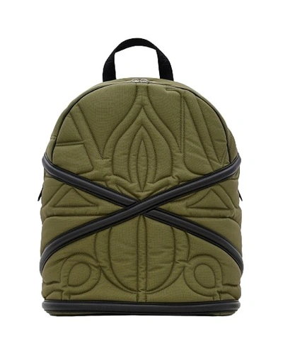 Alexander Mcqueen Green Double Shoulder Strap Backpack