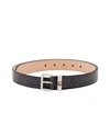 Alexander Mcqueen Skull Loop Leather Belt In Neutrals