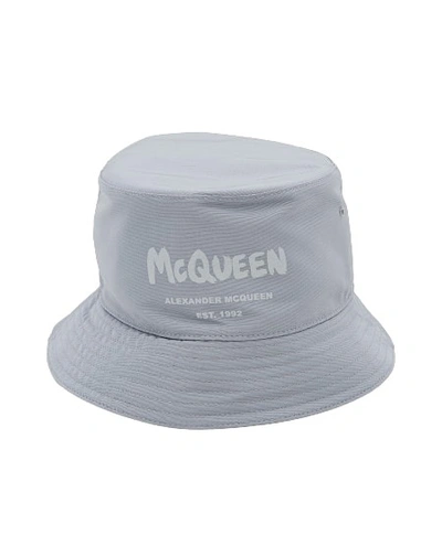 Alexander Mcqueen Light Blue Bucket Hat