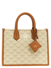 Mcm Canvas Himmel Medium Shopping Bag In Beige