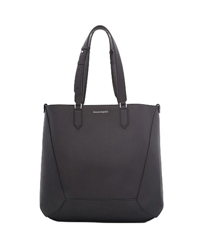 Alexander Mcqueen The Edge Medium Shopper Bag In Black