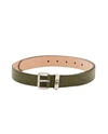 Alexander Mcqueen Skull Loop Leather Belt In Neutrals