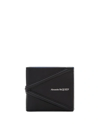Alexander Mcqueen Black Leather Wallet Men