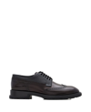 Alexander Mcqueen Black Lace-up Shoes With Quarter-brogue Detail In Leather Man In Black