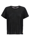Tom Ford Logo-plaque Silk T-shirt In Black