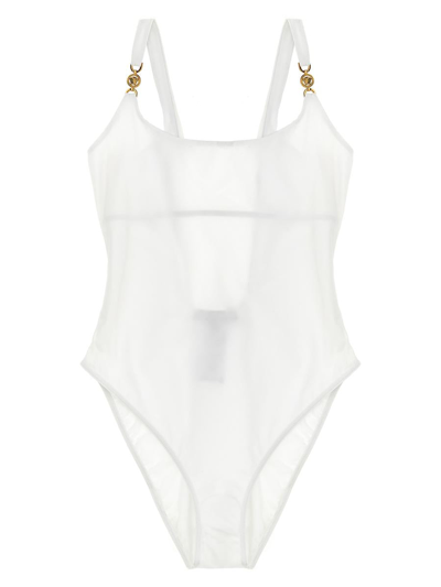 Versace Greca One-piece Swimsuit In Black