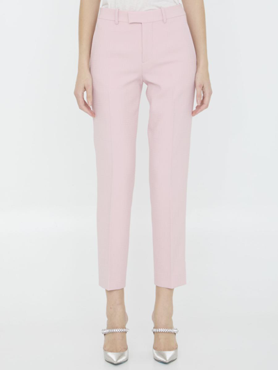 Burberry Tailored Cut Out Ankle Pant In Pink