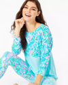 Lilly Pulitzer Finn Top In Blue Ibiza Aqua La Vista