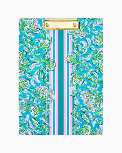 Lilly Pulitzer Clipboard Folio In Cumulus Blue Chick Magnet