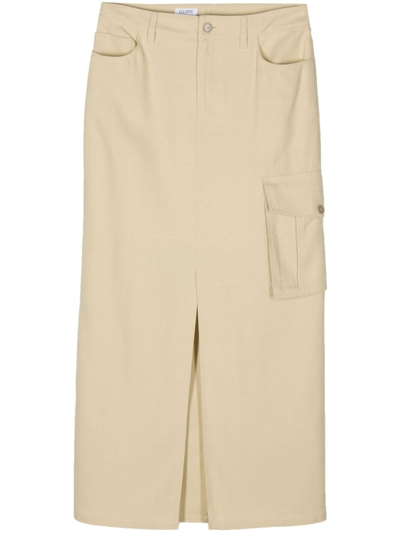 Filippa K Crepe Cargo Skirt In Neutral