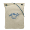 HERMES HERMÈS ALINE WHITE CANVAS SHOULDER BAG (PRE-OWNED)