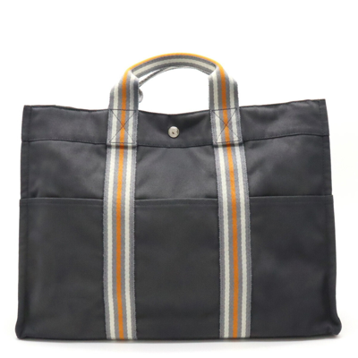 Hermes Hermès Cabas Black Canvas Tote Bag ()