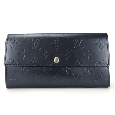 Pre-owned Louis Vuitton Sarah Blue Canvas Wallet  ()