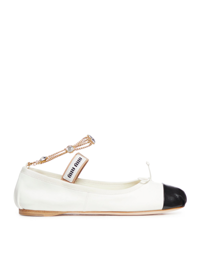 Miu Miu Women Ballerinas In White