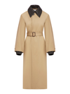 BOTTEGA VENETA COTTON TRENCH COAT WITH BRAIDED COLLAR